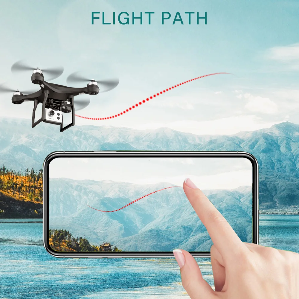 S2 Профессиональный широкоугольный Дрон для камеры 1080p HD gps WiFi FPV щетка Пропеллер для мотора длинная батарея воздушный Дрон на ру Квадрокоптер