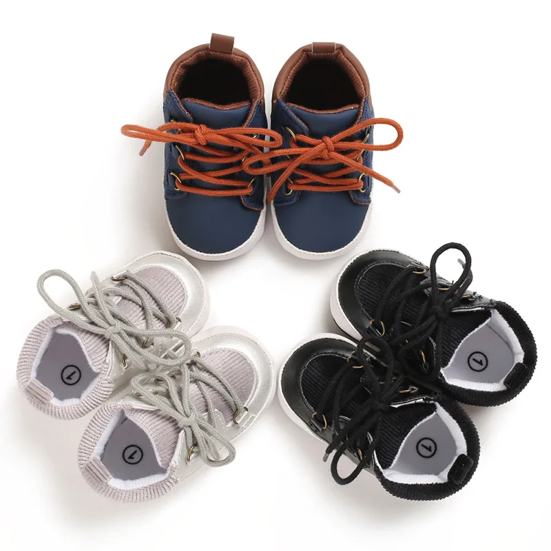 New Spring and Autumn 2019 01-year-old Infant Footwear Soft-soleted Mid-top with Casual Shoes | First Walkers