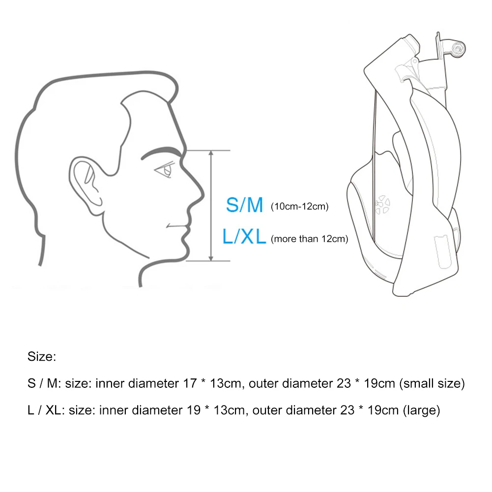 

Underwater Scuba Full Face Snorkeling Mask Diving Respirator Goggles for Kids Adult Respiratory Masks Waterproof Swim Equipment