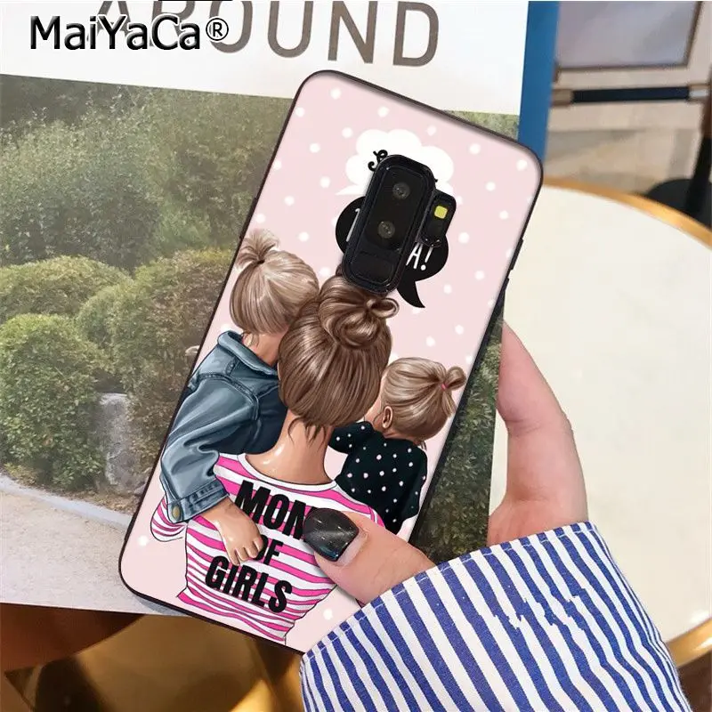 MaiYaCa красивый чехол для телефона мамы и дочки сына Samsung S9 plus S5 S6 S6edge S6plus S7 S7edge S8