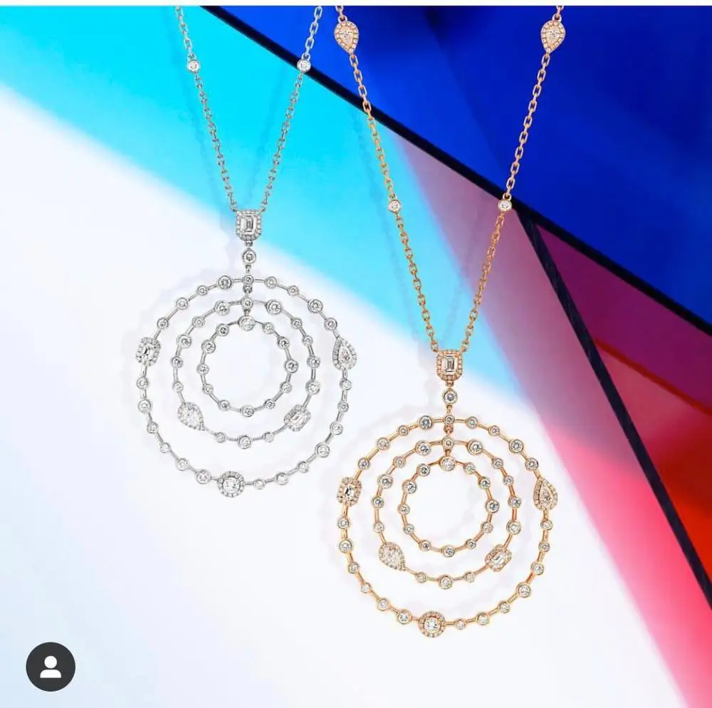 Hiневесты высокое качество круглые ожерелья подвески белый цвет кубический