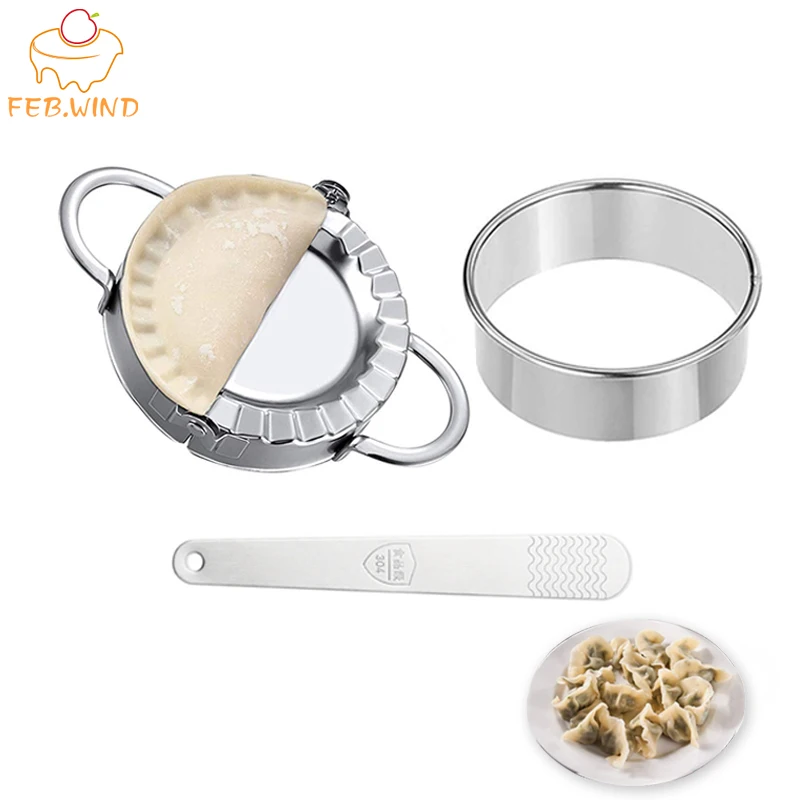 Набор для лепки пельменей из нержавеющей стали легкий пресс инструмент с ложкой