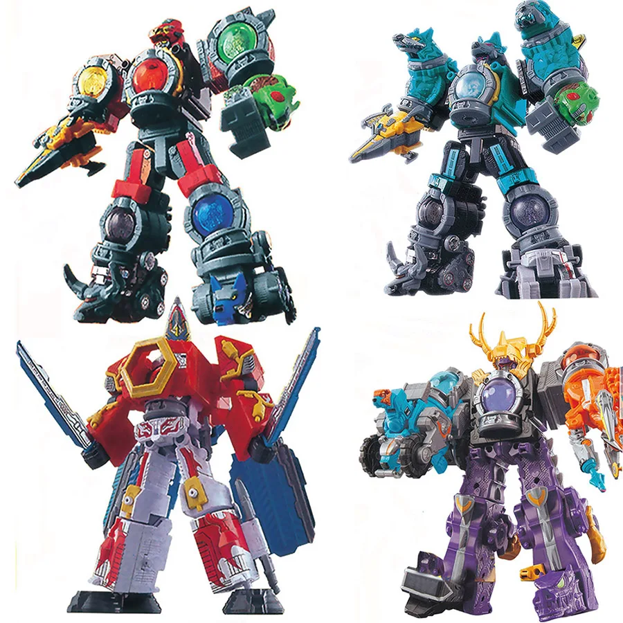 Megazords UCHU SENTAI KYURANGER Трансформация Робот динозавр Рейнджерс игрушки Фигурки для детей рождественские подарки