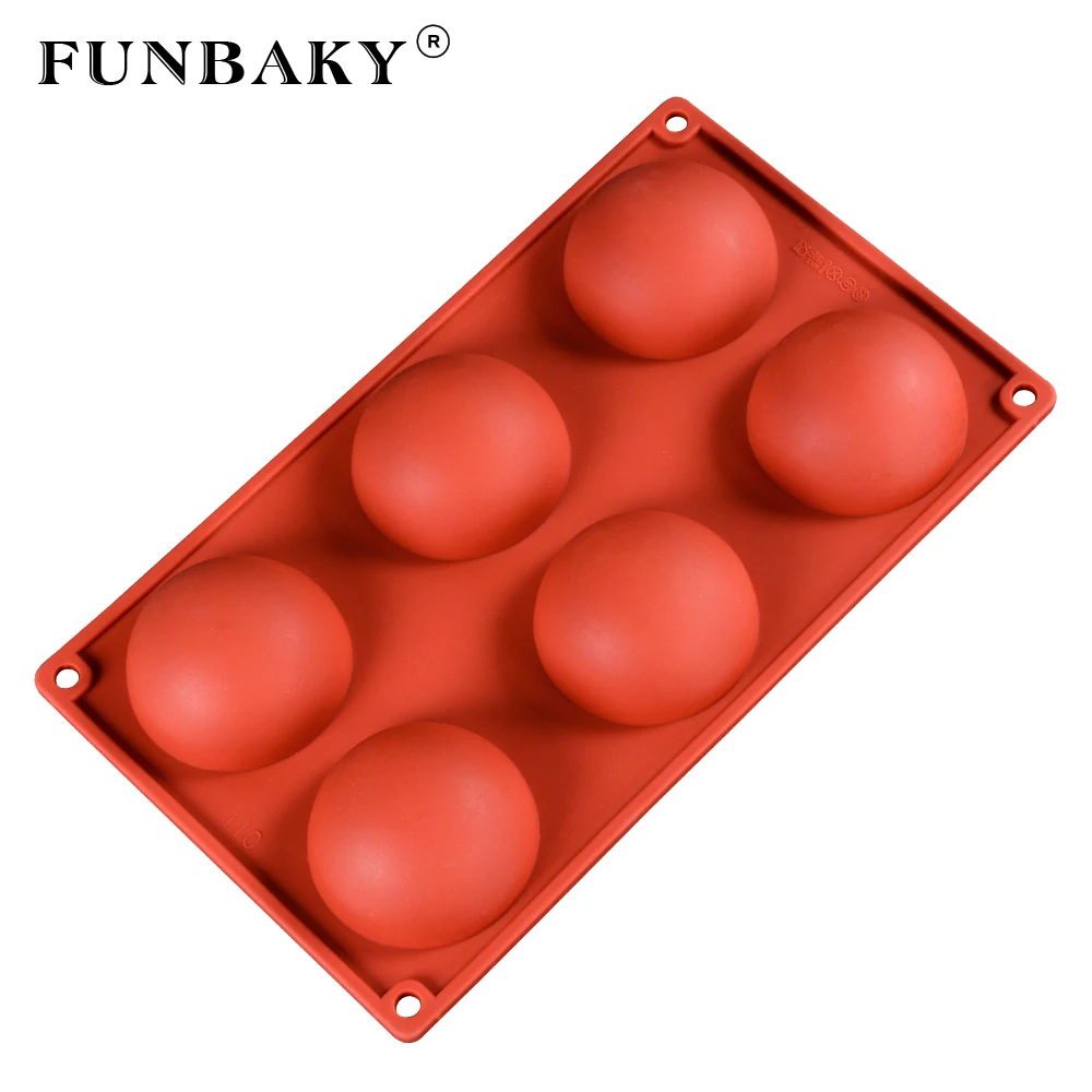 FUNBAKY 6 Полость силиконовая круглая форма для выпечки формы губка торт 3D