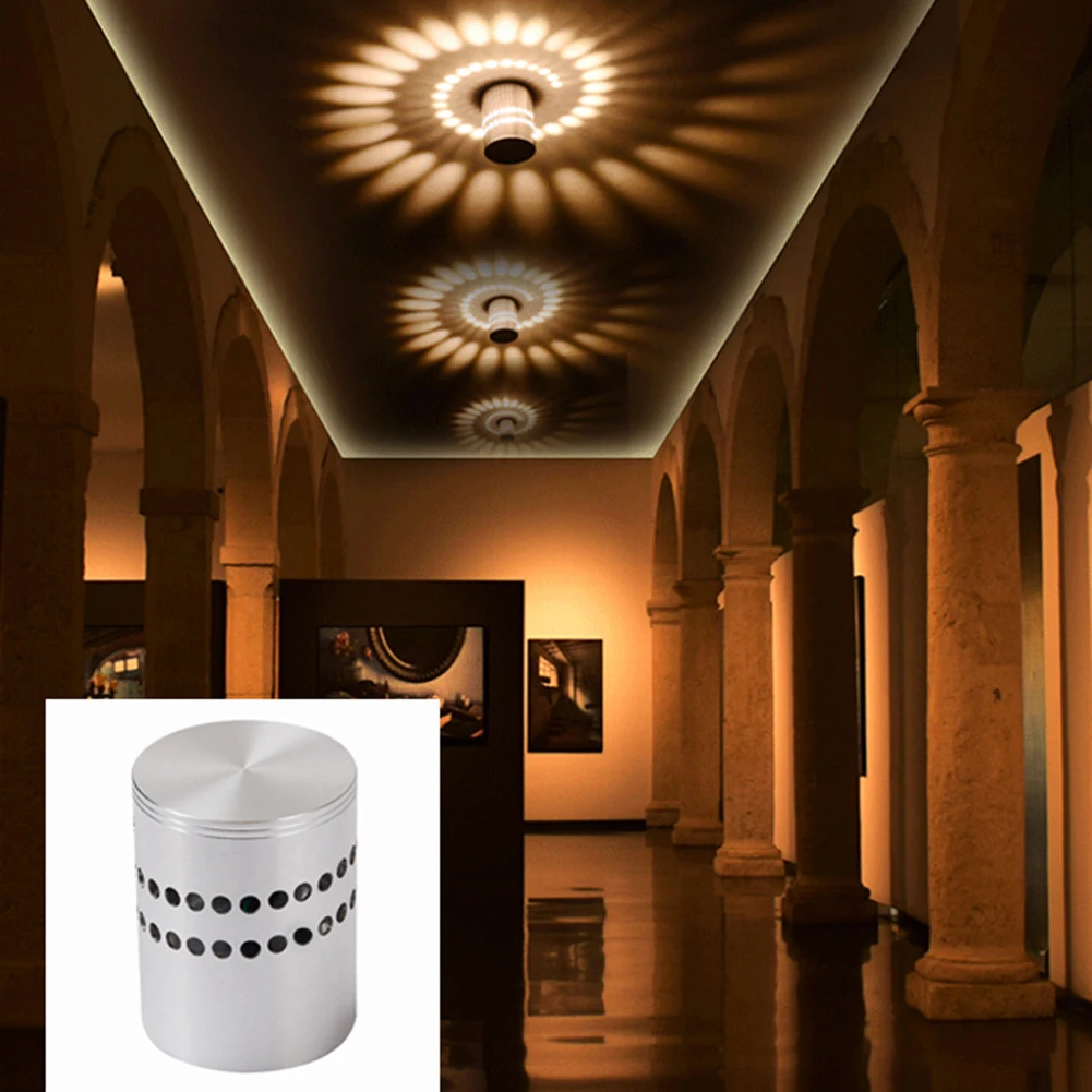 

3W LED Wall Lamp Multi-Hole Spiral Effect Hallway Ceiling Light Bar Party Decor