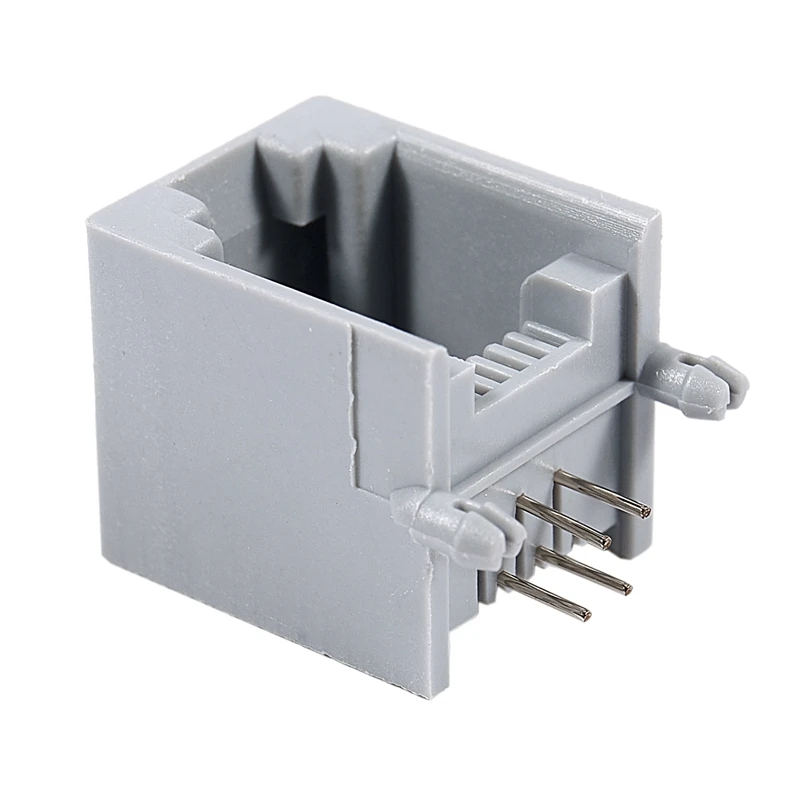 15 листов RJ 11 6 P 4 C 6 позиция 4 контактный разъем PCB phone jack серый