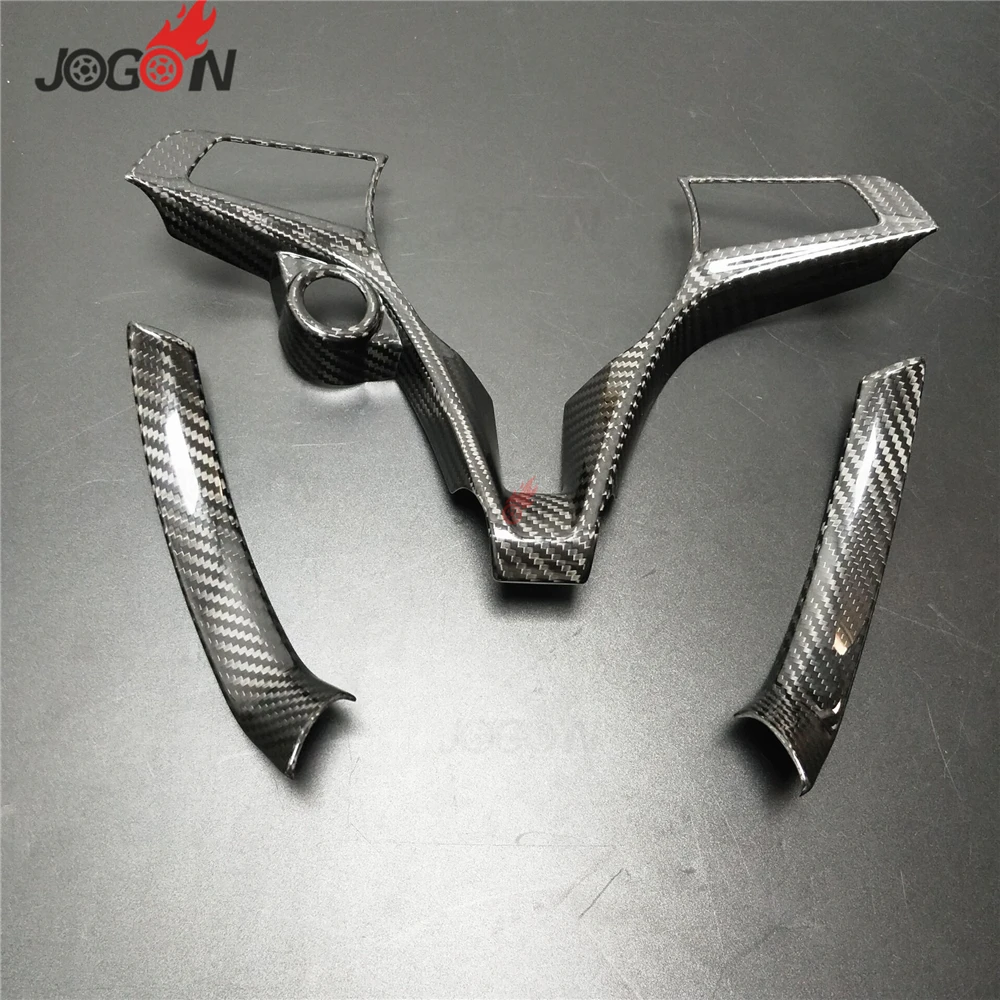 Углеродное волокно для стайлинга автомобилей, кнопка рулевого колеса, рамка, Накладка для Alfa Romeo Giulia, молдинг, аксессуары