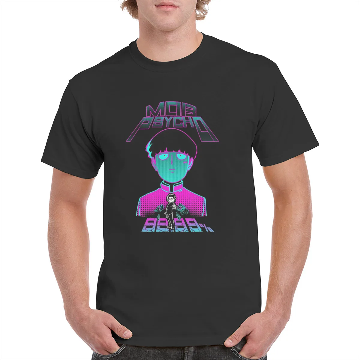 Мужская хлопковая футболка с коротким рукавом принтом психомассы 100 | одежда