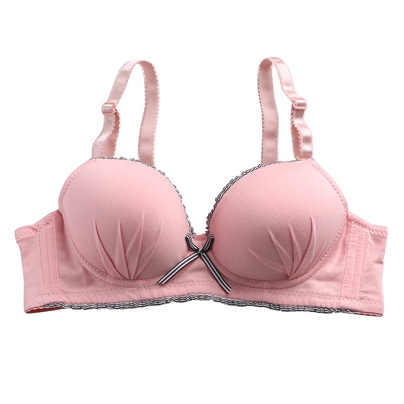 

Young Girl Wire Free flower lace bralette bras adjustable small breasts minimizer bra Push Up sexy Back Closure underwear AD0537