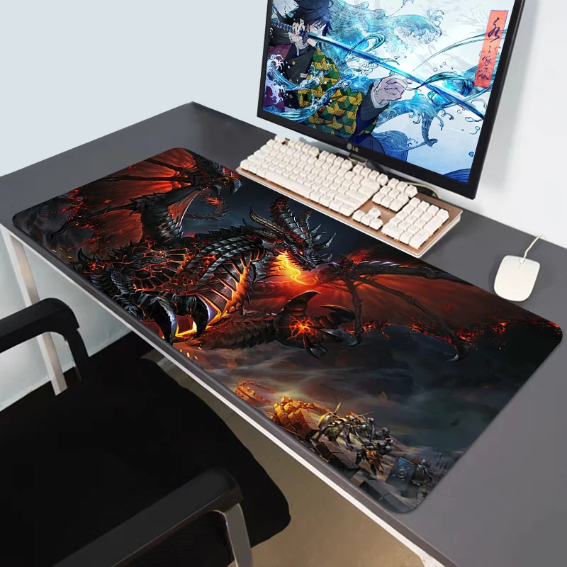 

Большой игровой коврик для мыши World of Warcraft в стиле аниме, коврик для компьютерной мыши Гранде Вау, король, геймер XL, настольный игровой коврик...