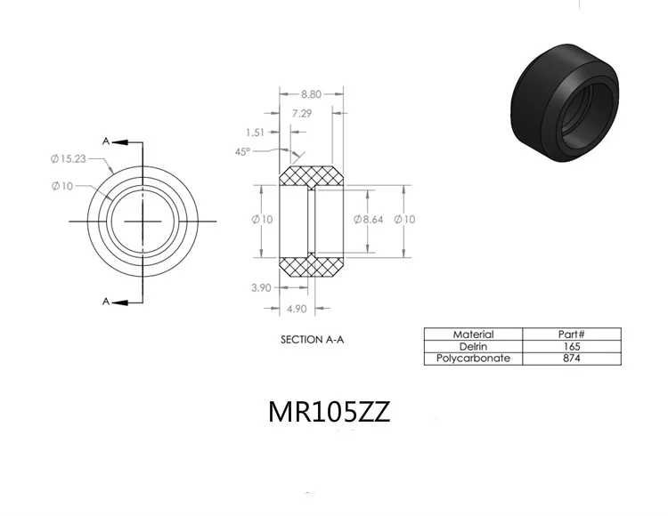 CNC Openbuilds колеса пластиковые POM с 625zz MR105zz натяжной шкив подшипника круглое перлиновое колесо для V-Slot C-Beam части 3d принтера