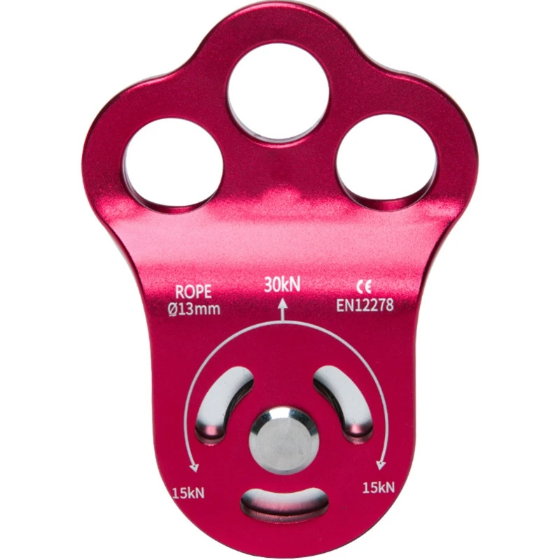 

448D Three Hole Connection Fixed Pulley for Rock Climbers Outdoor Sports Lovers