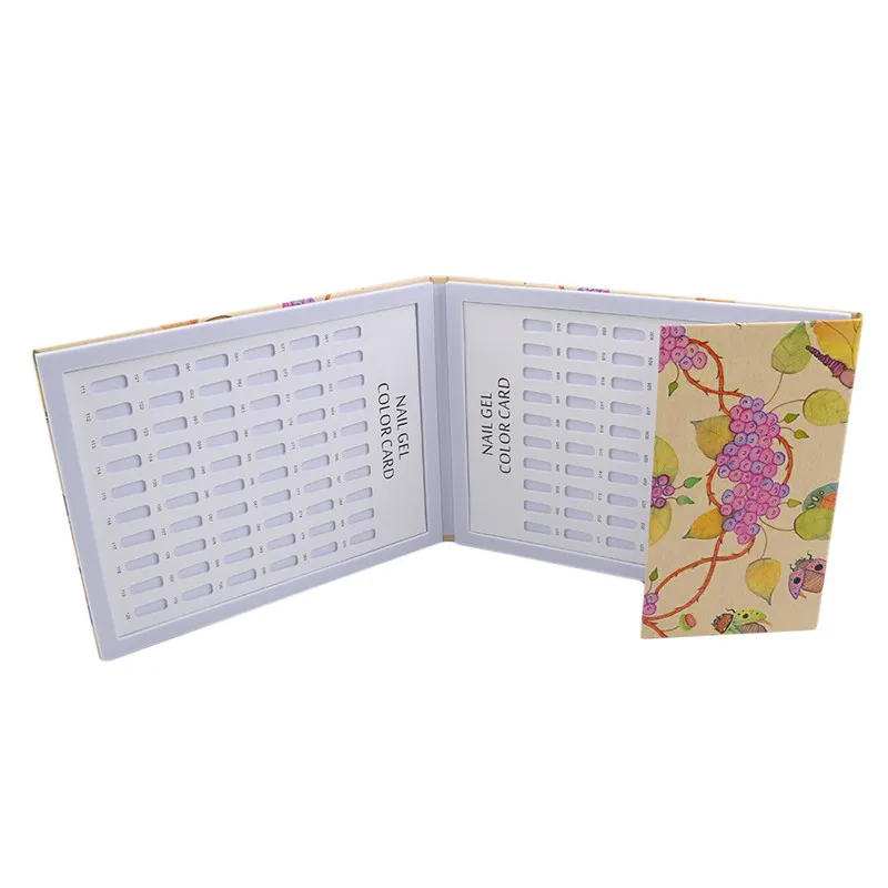 Цветная книжка с искусственными ногтями дисплей цветов фотография Таблица