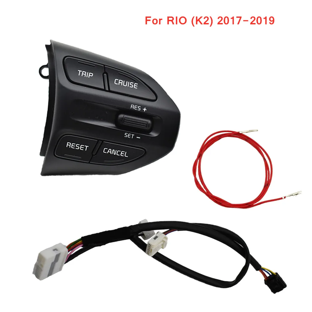 Car Steering Wheel Button Bluetooth Phone Cruise Control Volume Switch For KIA K2 RIO 2017 2018 X LINE Buttons | Автомобили и