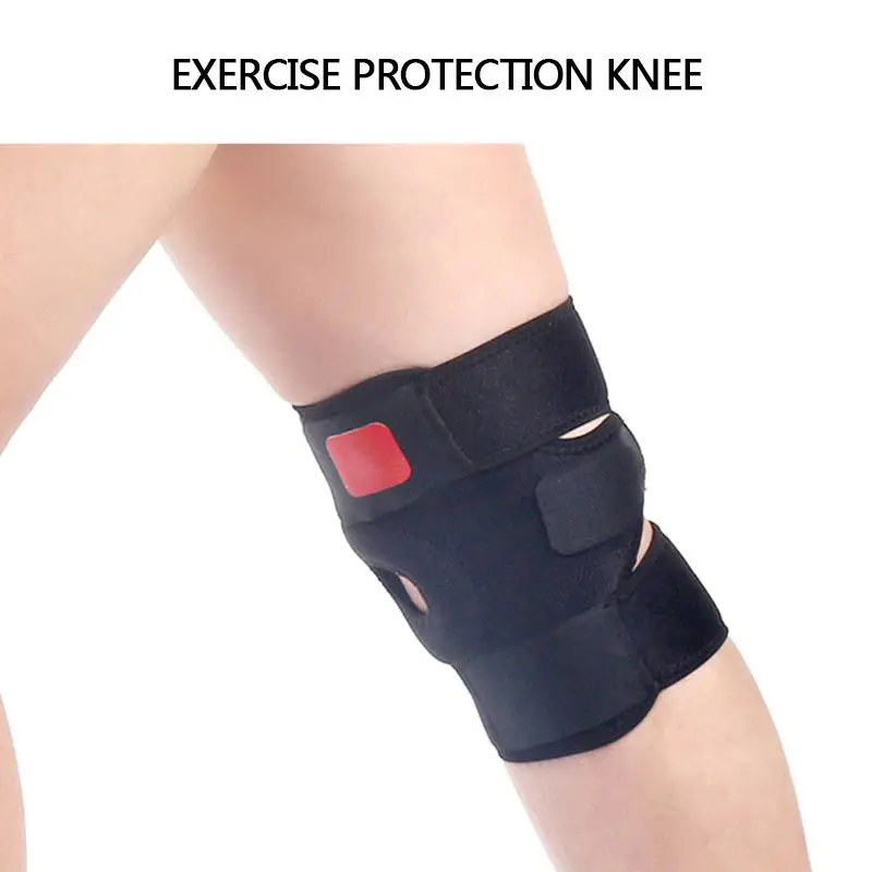 1 шт. Регулируемая коленная подставка Спортивная тренировочная эластичная Скоба наколенник отверстие наколенник безопасность