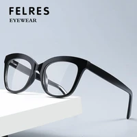 felres women tr90 frame optical glasses brand design anti blue light eyewear ladies translucent frame retro glasses f2017