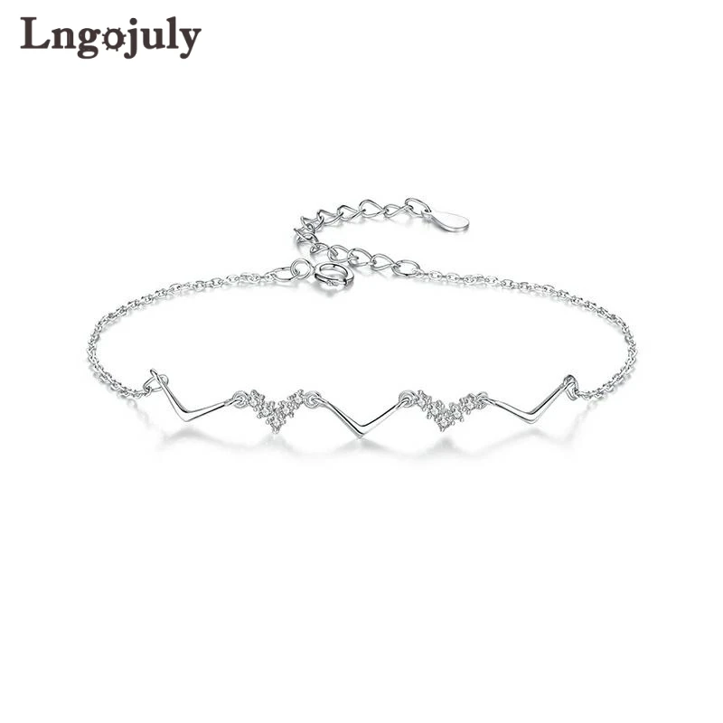 

Hot Sale 925 Sterling Silver Bracelets Fashion Lucky Clover Bracelet Soild 925 Silver Charm Bracelet Women Jewelry Accessories