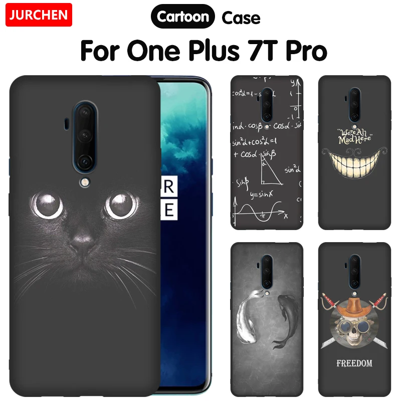 Модные Силиконовые мягкие чехлы для OnePlus 7 T Pro с милым мультяшным рисунком кошки собаки тонкая задняя крышка для One Plus 7 OnePlus7 T Pro 7tpro
