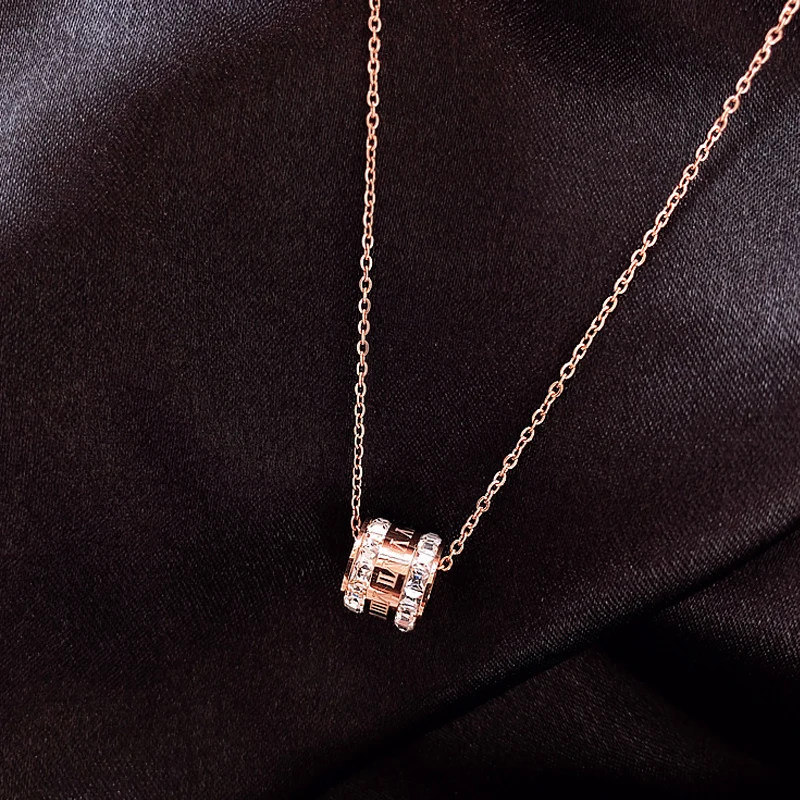 Роскошный известный бренд ювелирное изделие розовое золото из нержавеющей стали