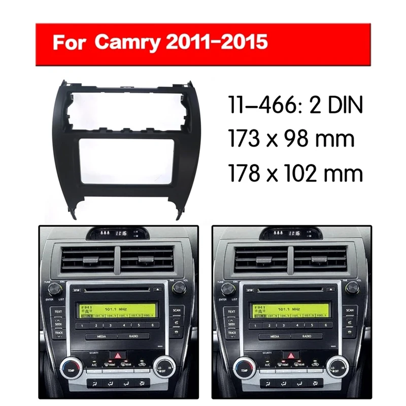 

2 Din Car Stereo Radio Panel Dash Facia Frame Trim for TOYOTA Camry 2011-2015