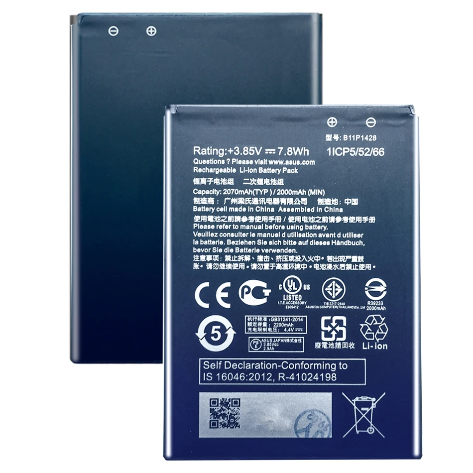 

B11P1428 2070mAh Replacemeny Battery for ASUS ZenFone ZB450KL Batteries X009DB ZB452KG Mobile Phone