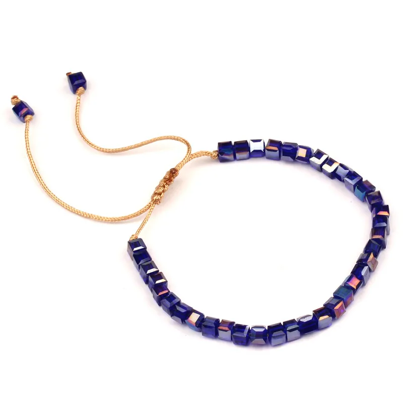 Кожаный Хрустальный Браслет классический плетеный браслет с хрустальными