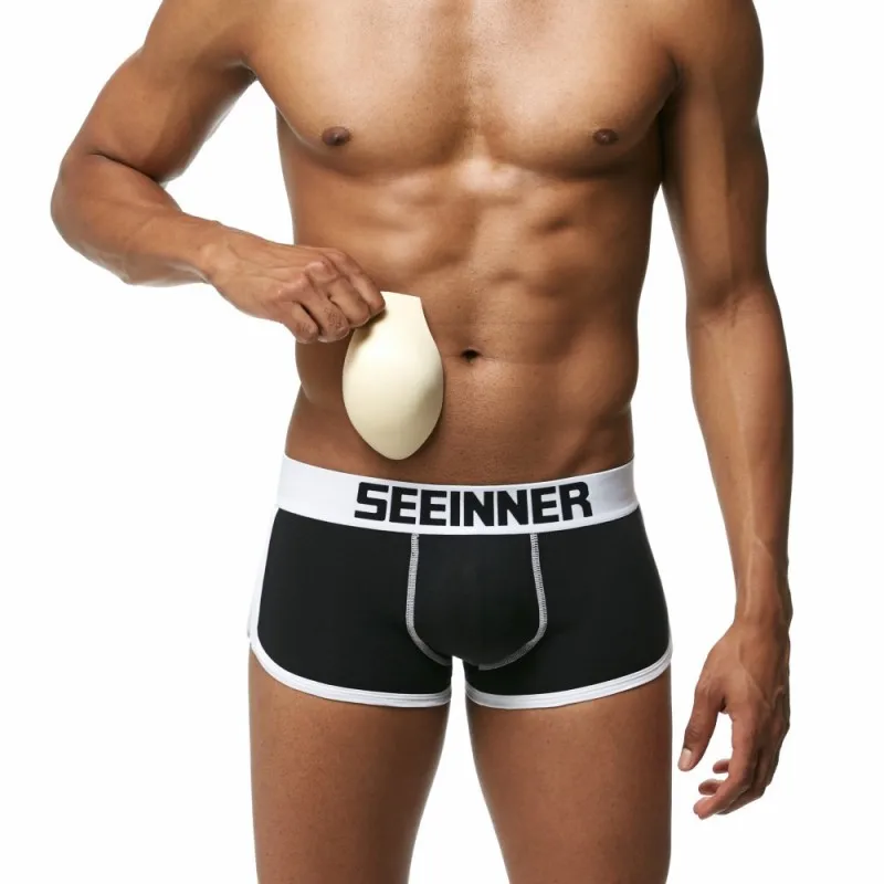 С 3 подкладками Новое мужское нижнее белье с подкладкой сексуальное для бедер