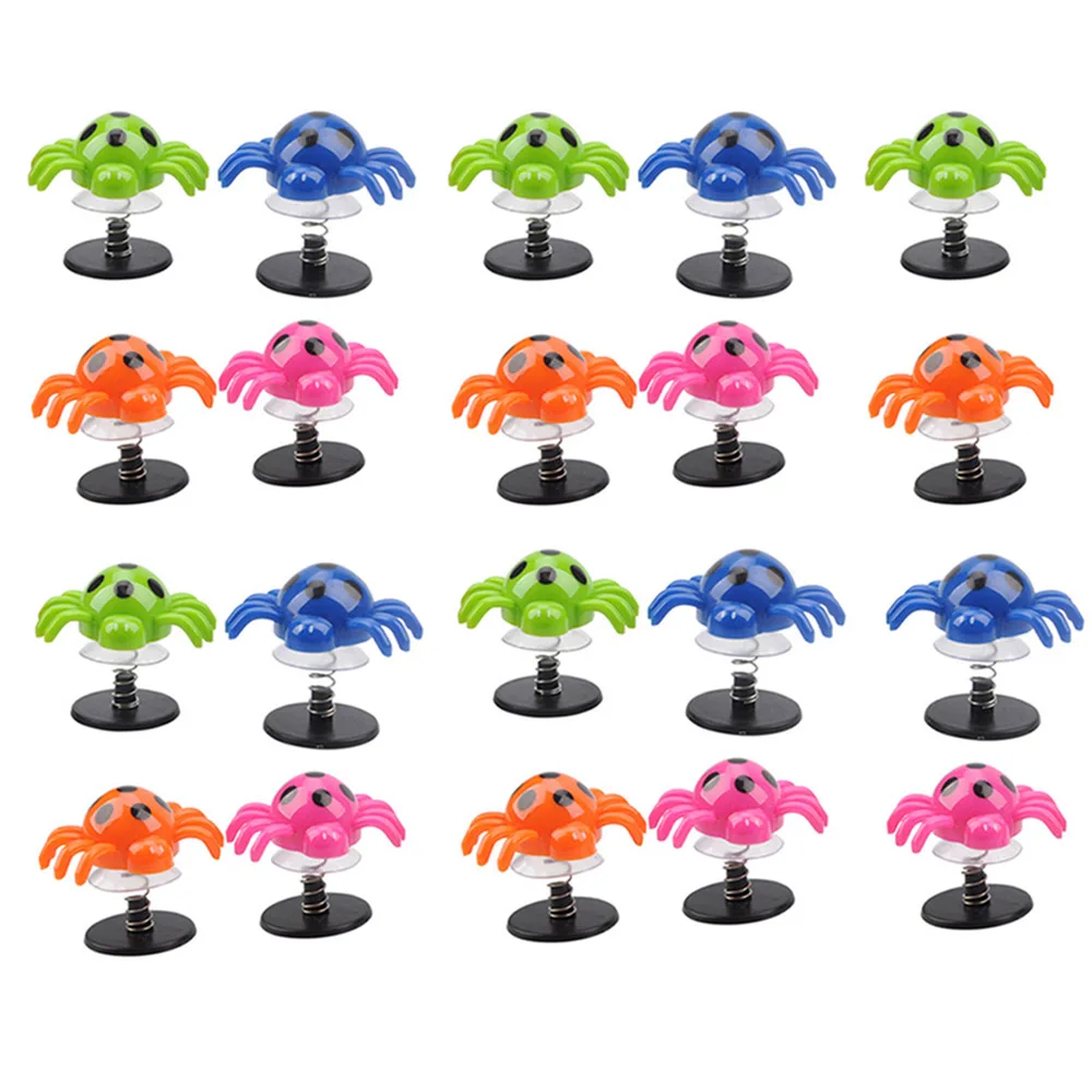 

20Pcs Jumping Spider Colorful Bounce Spider Anti Stress Toys Party Supplies Gifts Kids Funny Toys Bouncing spiders Pedestal Toy