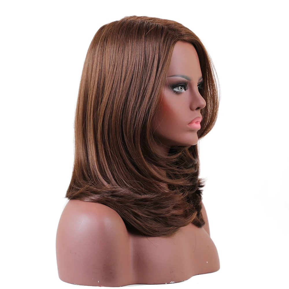 ALAN EATON темно коричневые парики женские Синтетические Полные 12 дюймов средний