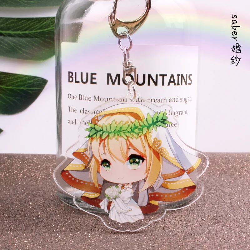Fate stay night Аниме акриловый брелок модный для ключей portachiavi забавная Новинка