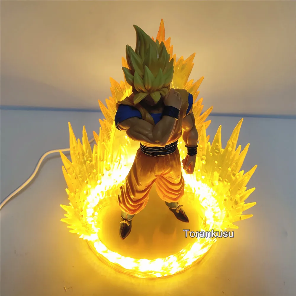 3D фигурки из аниме Dragon Ball Z Сон Гоку Супер сайян #57 светодиодный комплект