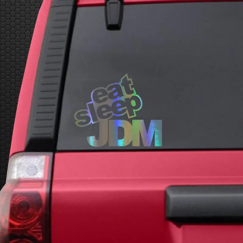 

Funny Car Sticker EAT SLEEP JDM Motorcycle Accessories PVC 15cm X 12cm Waterproof Decal Decorative