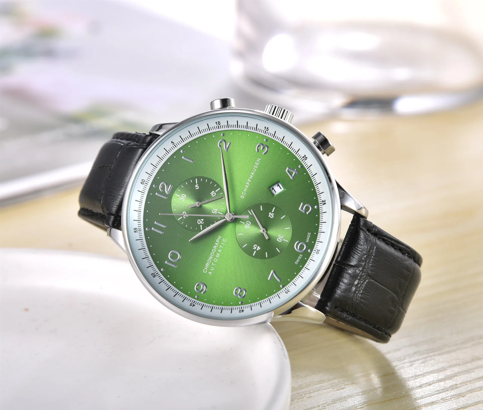 

2021 men's watch European and American carbon fiber grain fashion brand quartz watch Black pointer Sports Watch