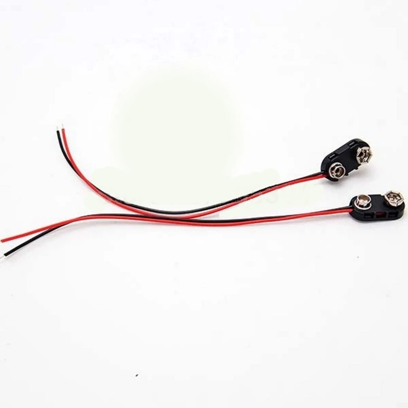 10pcs New Snap on 9V (9 Volt) Battery Clip Connector Hard Shell |