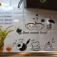 creative kitchen wall stickers coffee sweet food diy wall art decal decoration oven dining hall wallpapers pvc wall decals