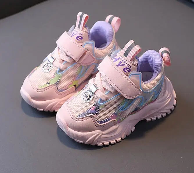 

Size 21-30 Kids Casual Shoes Breathable Mesh Sneakers For Children Boys Girls Non-slip Baby Toddler Shoes Girls Sport tenis