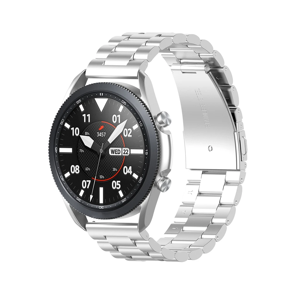 Браслет унисекс из нержавеющей стали с тремя бусинами браслет для смарт-часов