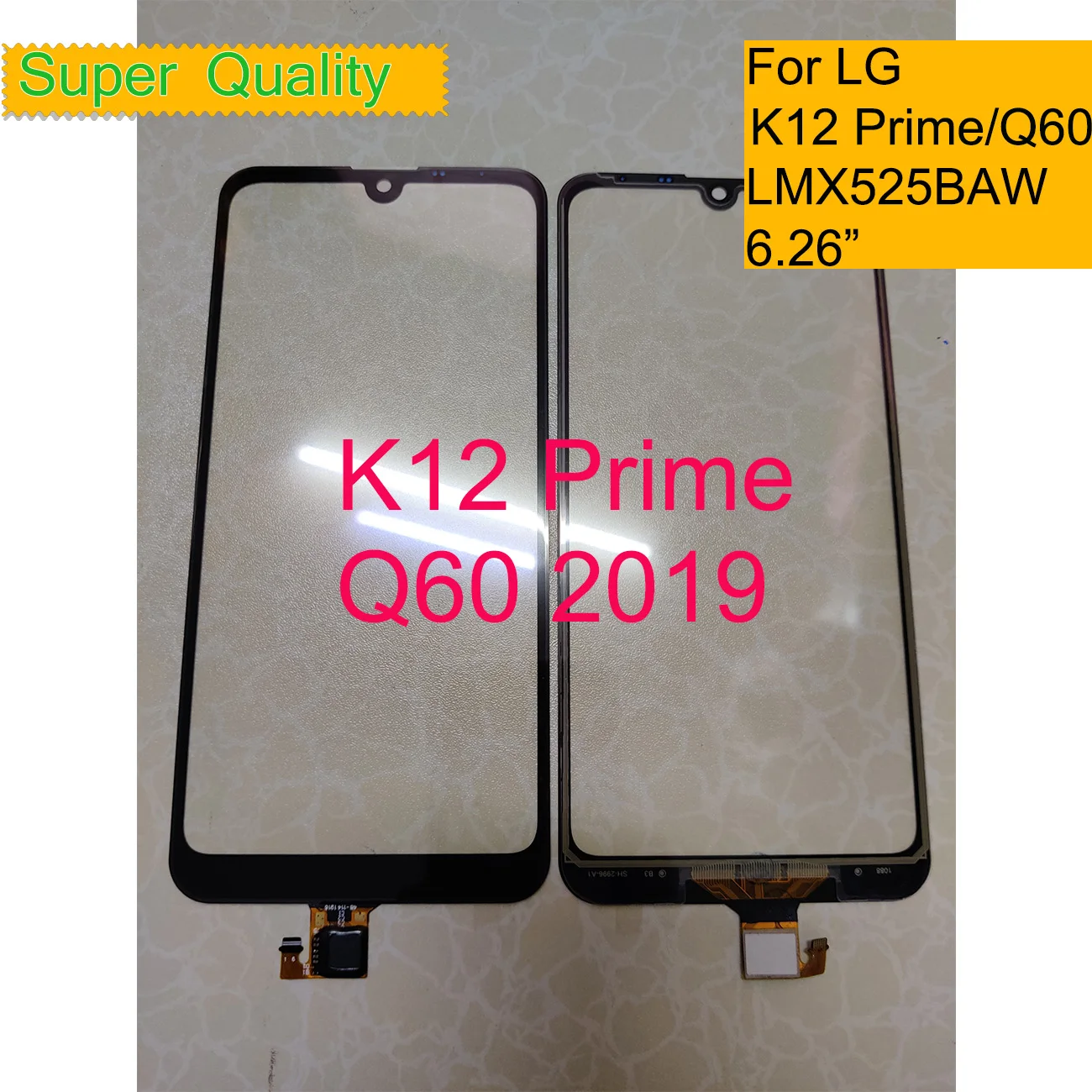 

Сенсорный экран для LG K12 Prime LMX525BAW X525, сенсорная панель, дигитайзер, переднее стекло, внешняя линза для LG Q60