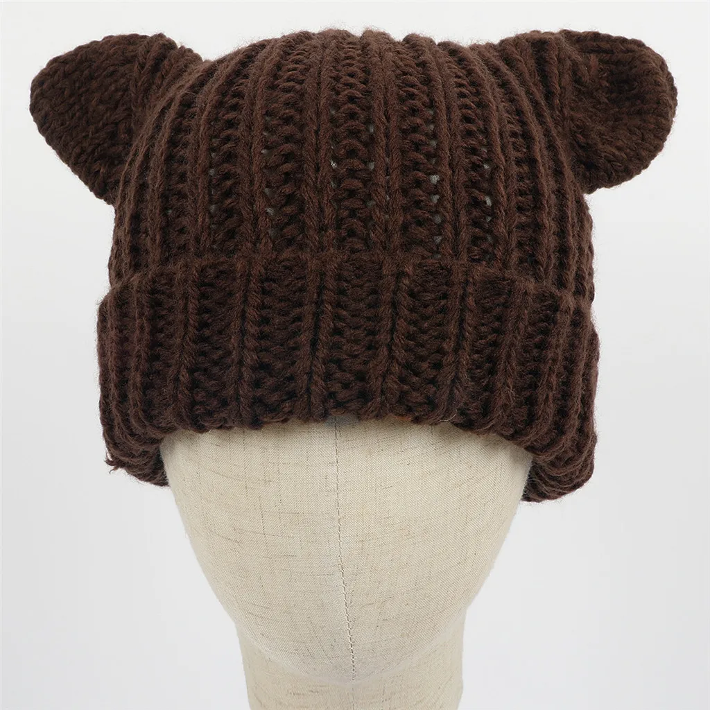 Облегающие шапки зимняя шапка Женский однотонный флисовый головной убор с