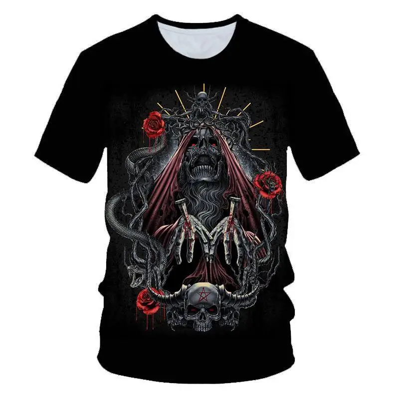 

Skull Beauty Cool 3D t shirts Mens Motorcycle Punk 3D Printed T shirt Men Clothes tshirt Summer Top Homme Hipster Pop Shirt