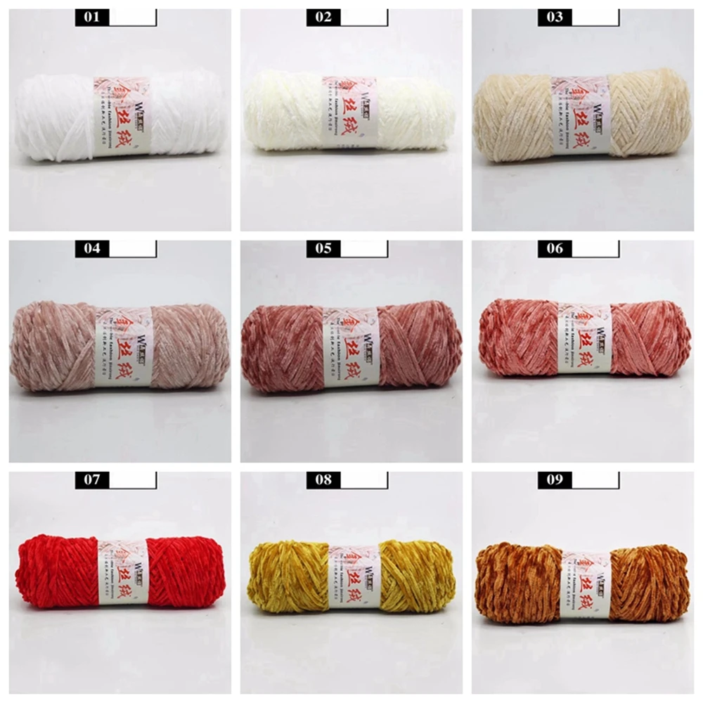 

Hand Knitting Velvet Thick Yarn Soft Crochet Yarn for Knitting Wool Children Scarf Hand Knitting DIY Thread Household Crafts