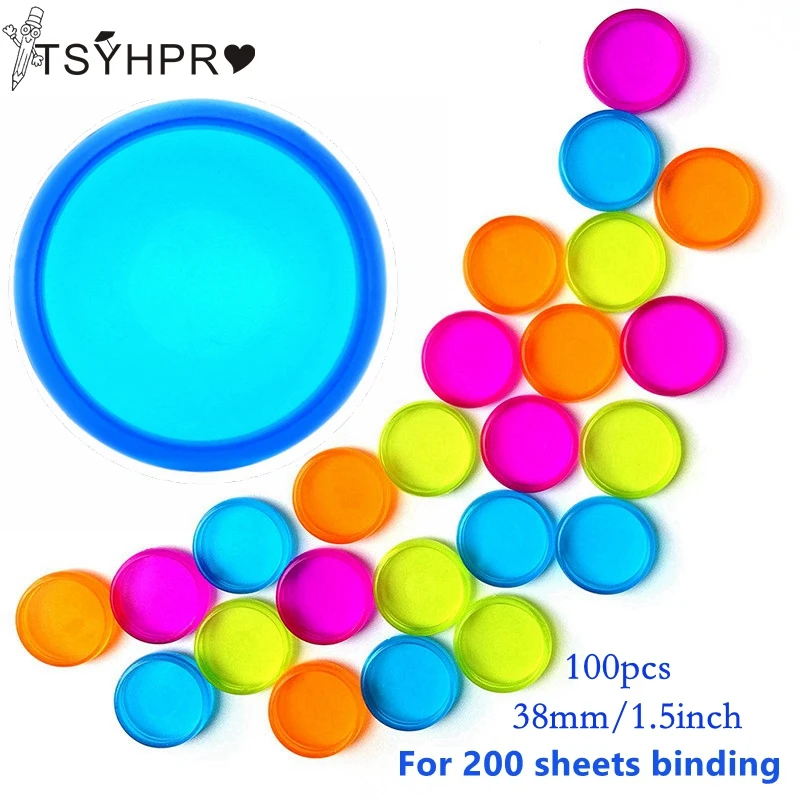 100Pcs 38mm/1.5 inch Binding Rings Discbound DiscsMushroom Hole Disc Binders for Notebooks/Planner Diy Loose Leaf   CX19-004