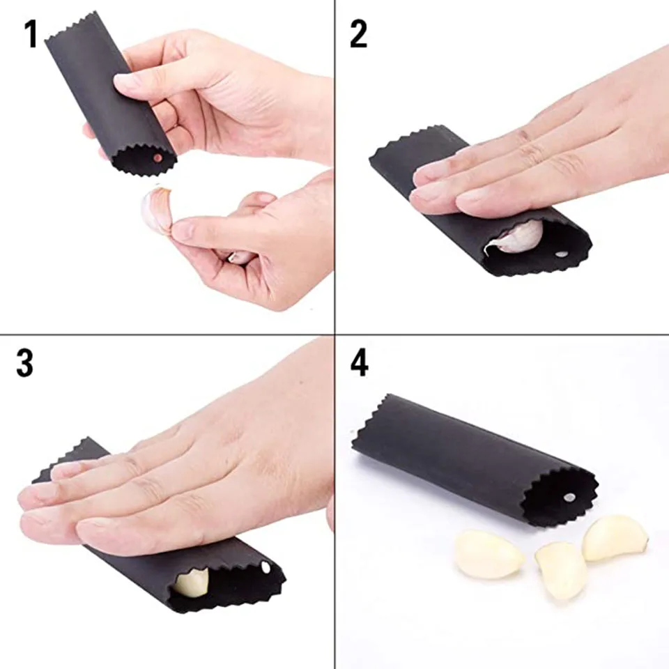 

2 Color Available Silicone Garlic Peeler Easy Tube Roller Keeper Peeling Tube Useful Odor Free Kitchen Gadget Tool