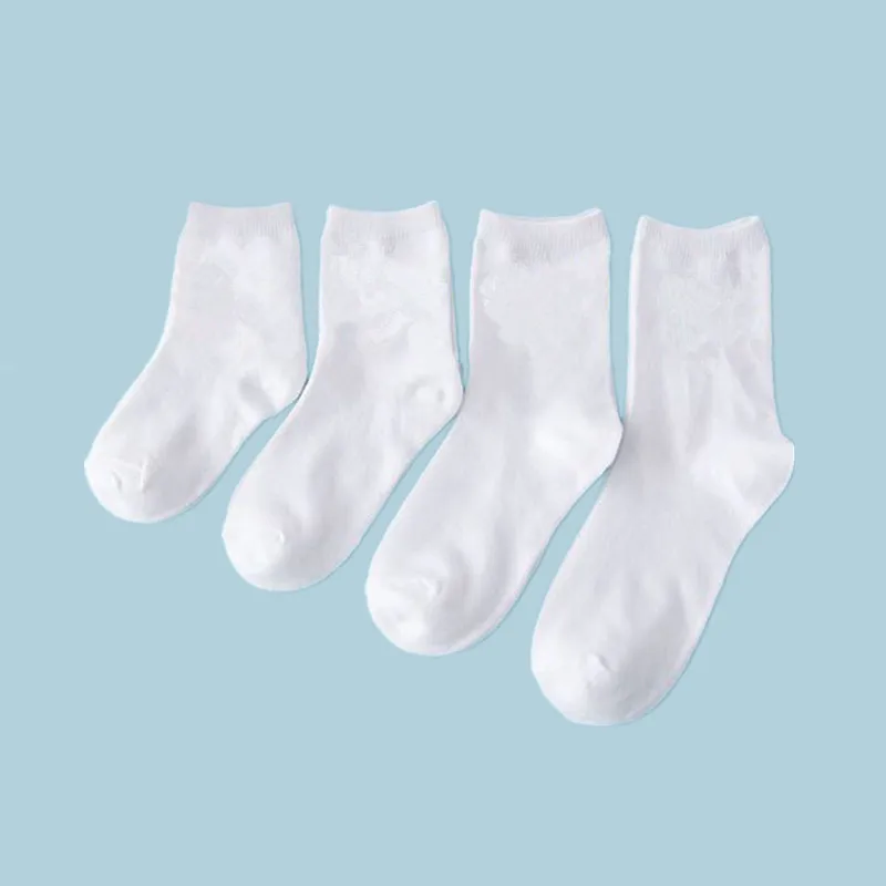 

5 Pairs Baby Socks Boys Girls White Thin Socks Cotton Soft Newborn Children Comfortable Sock Kids Students School Sport Clothes