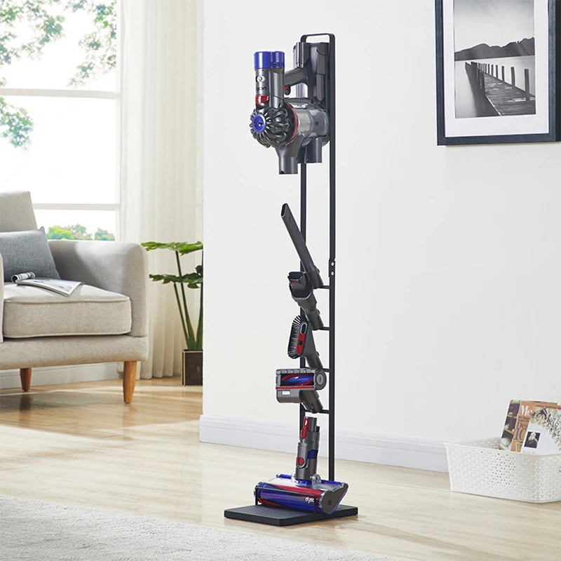 

Dyson Fit Vacuum Cleaner Storage Holders Carbon Steel Rack Floor Type Punch-Free Dyson V6 V7 V8 V11 Dyson Iron Bracket