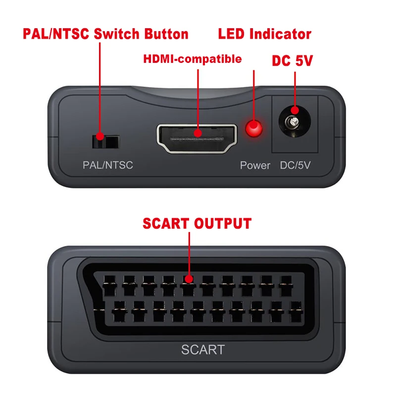 1080P HDMI-Совместимость с SCART Video Audio высококлассный конвертер AV для HD TV DVD Sky Box STB Plug and