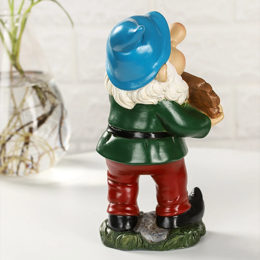 

Garden Gnome Naughty Funny Resin Welcome Sign Dwarfs Figurine Crafts Outdoor Statue Lawn Elf Miniatures Sculpture Decoration