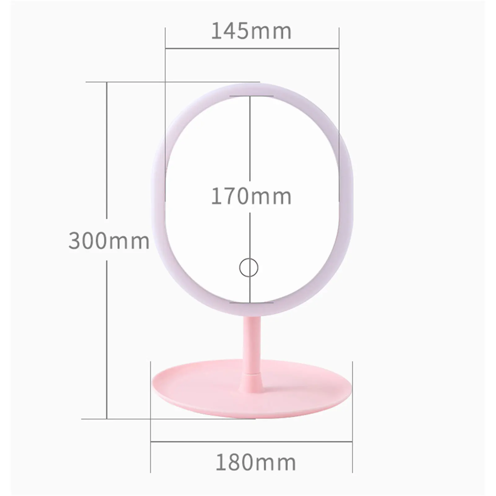 

5X Magnifier Led Light Makeup Mirror Storage LED Face Mirror Adjustable Touch Dimmer USB Led Vanity Mirror Table Desk Cosmetic