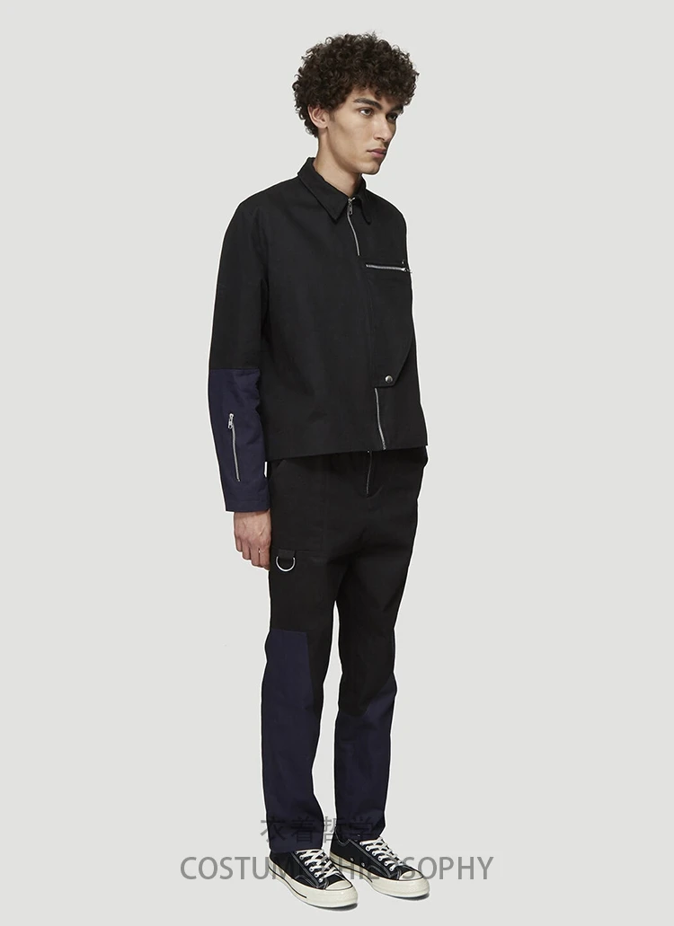 Мужская короткая куртка на молнии с воротником-стойкой два цвета Осень-зима [M-6XL!]