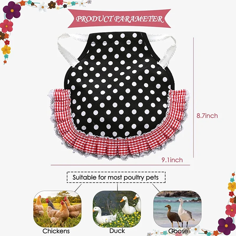 3 Pieces Chicken Saddle Jacket Hen Apron Feather Fixer Poultry Wing Back Cover With Elastic Straps Suit | Дом и сад
